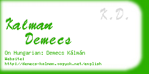 kalman demecs business card